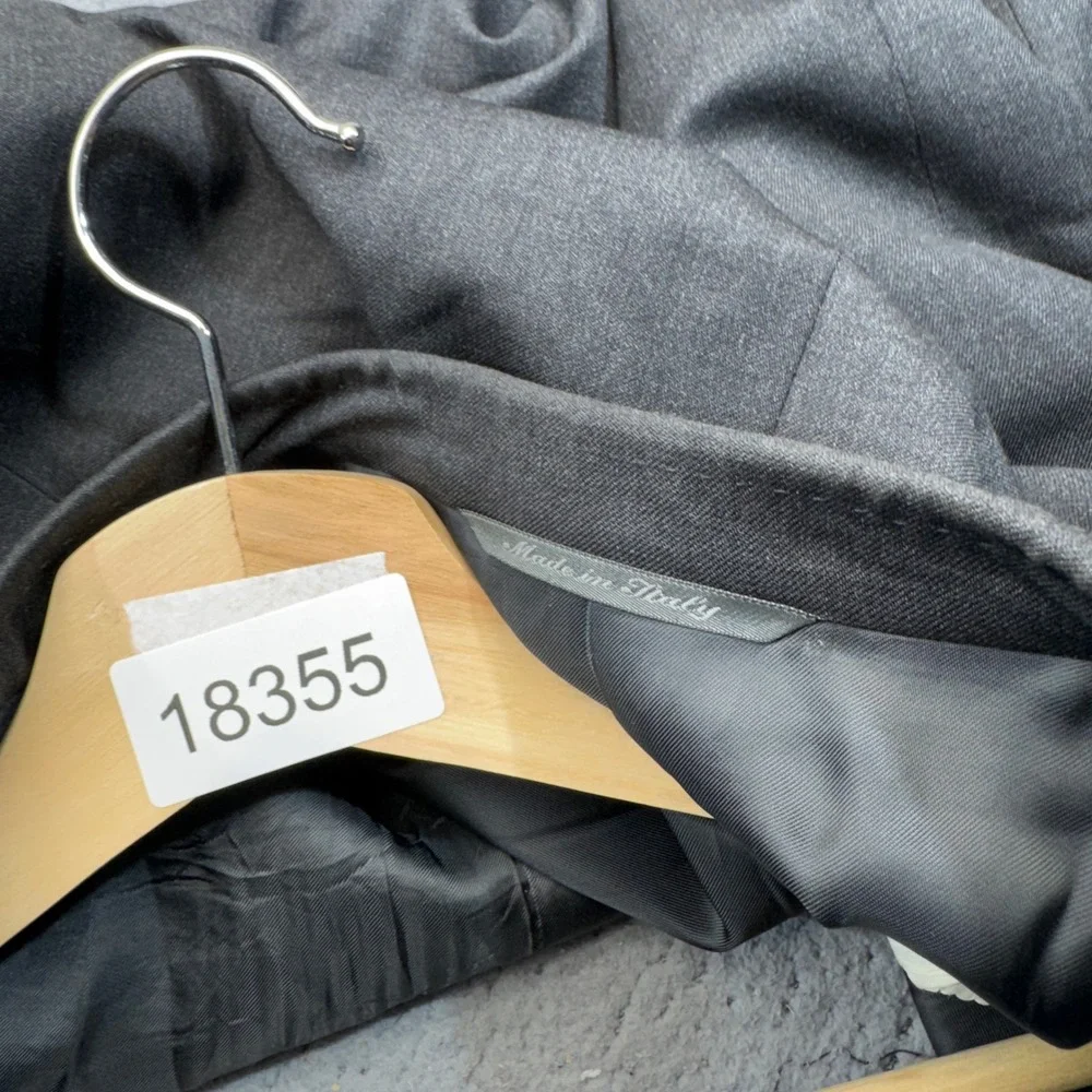 Canali‎ Blazer Mens 48L Gray Worsted Wool 2 Button Sport Coat Jacket Italy 13290